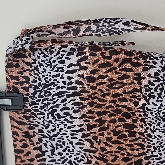 Ganesh Animal Print Coverup Wrap Skirt For Swimsuit XL - Picture 3 of 9
